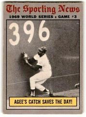 World Series Game 3 [Agee's Catch Saves. . . ] Baseball Cards 1970 O Pee Chee Prices