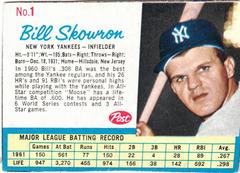 Bill Skowron [Hand Cut] #1 Baseball Cards 1962 Post Cereal Prices