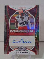 Greg Newsome II [Purple] #MS-GN Football Cards 2022 Panini Certified Mirror Signatures Prices