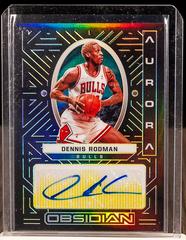 Dennis Rodman [Yellow] #AUR-DRO Basketball Cards 2021 Panini Obsidian Aurora Autographs Prices