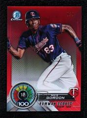 Nick Gordon [Red Refractor] #BTP-18 Baseball Cards 2018 Bowman Scouts' Top 100 Prices