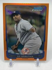 CC Sabathia [Orange Refractor] #26 Baseball Cards 2012 Bowman Chrome Prices