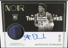 Anthony Edwards [Patch Autograph] Basketball Cards 2020 Panini Noir Prices