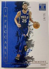 Ben Simmons [Silver] #14 Basketball Cards 2019 Panini Impeccable Prices
