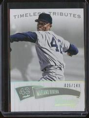 Mariano Rivera [Timeless Tributes Silver] Baseball Cards 2014 Panini Classics Prices