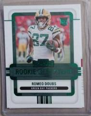 Romeo Doubs [Emerald] #ROY-RDO Football Cards 2022 Panini Contenders Rookie of the Year Prices