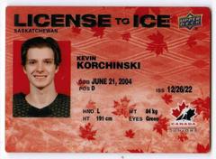 Kevin Korchinski [Red] Hockey Cards 2023 Upper Deck Team Canada Juniors License to Ice Prices