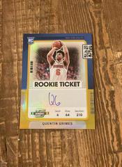 Quentin Grimes [Autograph Gold] #132 Basketball Cards 2021 Panini Contenders Optic Prices