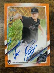 Trevor Rogers [Orange Wave Refractor] #RA-TR Baseball Cards 2021 Topps Chrome Rookie Autographs Prices