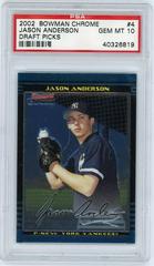 Jason Anderson Baseball Cards 2002 Bowman Chrome Draft Picks Prices