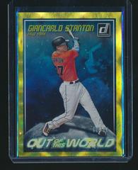 Giancarlo Stanton [Gold] #OW6 Baseball Cards 2018 Panini Donruss Out of This World Prices
