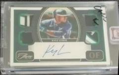 Kyle Lewis [Emerald] #QJA-KL Baseball Cards 2022 Panini Three and Two Quad Jersey Autographs Prices