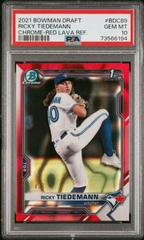 Ricky Tiedemann [Red] #BD-89 Baseball Cards 2021 Bowman Draft Prices