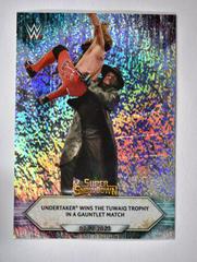Undertaker Wins the Tuwaiq Trophy in a Gauntlet Match [Foilboard] Wrestling Cards 2021 Topps WWE Prices