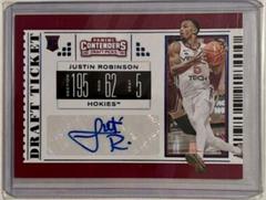 Justin Robinson [Autograph Draft Blue Foil] Basketball Cards 2019 Panini Contenders Draft Picks Prices
