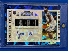 Zion Williamson [Autograph Cracked Ice] Basketball Cards 2019 Panini Contenders Draft Picks Prices