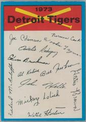 Detroit Tigers Baseball Cards 1973 O Pee Chee Team Checklists Prices