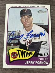 Jerry Fosnow #JF Baseball Cards 2014 Topps Heritage Real One Autographs Prices