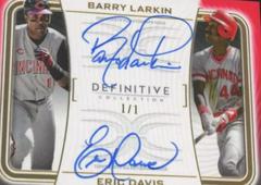 Barry Larkin, Eric Davis [Red] #DAC-LDA Baseball Cards 2023 Topps Definitive Dual Autograph Collection Prices