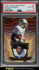 Barry Sanders [Copper] #50 Football Cards 1997 Pacific Invincible Prices