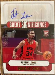 Justin Lewis [Gold] #GS-JLW Basketball Cards 2022 Panini Hoops Great SIGnificance Autographs Prices