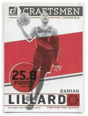 Damian Lillard Basketball Cards 2019 Panini Donruss Craftsmen Prices