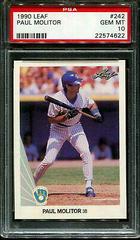 Paul Molitor #242 Baseball Cards 1990 Leaf Prices