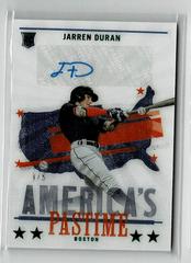 Jarren Duran #AP-JD Baseball Cards 2022 Panini Chronicles America's Pastime Autographs Prices