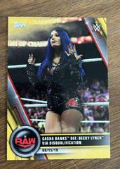 Sasha Banks def. Becky Lynch via Disqualification [Gold] #84 Wrestling Cards 2020 Topps WWE Women's Division Prices