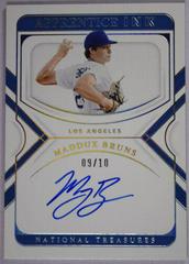 Maddux Bruns [Holo Silver] #AI-BR Baseball Cards 2022 Panini National Treasures Apprentice Ink Autographs Prices