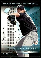 Josh Beckett #100 Baseball Cards 2004 Spx Prices