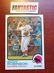 Brooks Robinson #OB-BR Baseball Cards 2022 Topps Heritage Oversized 1973 Boxtopper Prices
