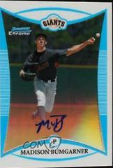 Madison Bumgarner [Refractor Autograph] Baseball Cards 2008 Bowman Chrome Prospects Prices