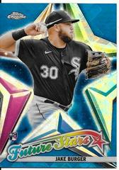 Jake Burger [Blue] #FS-7 Baseball Cards 2022 Topps Chrome Logofractor Future Stars Prices
