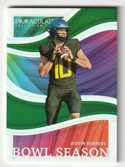Justin Herbert #BS-10 Football Cards 2023 Panini Immaculate Collection Collegiate Bowl Season Prices