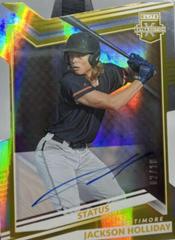 Jackson Holliday [Status Die Cut Gold Signature] #1 Baseball Cards 2022 Panini Elite Extra Edition Prices
