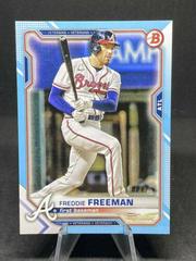 Freddie Freeman [Sky Blue] Baseball Cards 2021 Bowman Prices