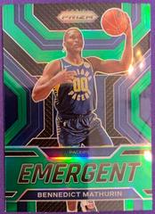 Bennedict Mathurin [Green] #22 Basketball Cards 2022 Panini Prizm Emergent Prices