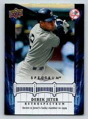 Derek Jeter #DJ35 Baseball Cards 2008 Upper Deck Spectrum Jeter Retrospectrum Prices