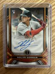 Nolan Gorman [Orange] #LIA-NG Baseball Cards 2023 Topps Tribute League Inauguration Autographs Prices