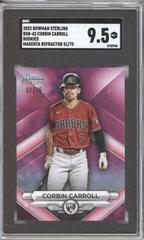 Corbin Carroll [Refractor] #RA-CC Baseball Cards 2023 Bowman Sterling Rookie Autographs Prices