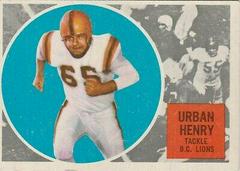 Urban Henry #7 Football Cards 1960 Topps CFL Prices