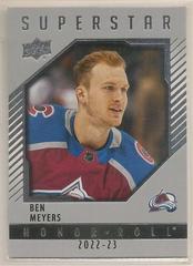 Ben Meyers Hockey Cards 2022 Upper Deck Honor Roll Prices