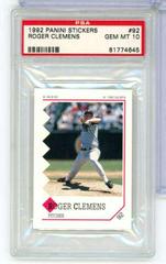 Roger Clemens #92 Baseball Cards 1992 Panini Stickers Prices
