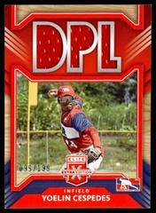 Yoelin Cespedes [Orange] Baseball Cards 2022 Panini Elite Extra Edition DPL Materials Prices