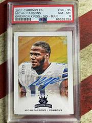Micah Parsons [Signature Blue] #GK-35 Football Cards 2021 Panini Chronicles Gridiron Kings Prices
