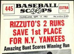 Rizzuto's 2 Runs [Save 1st Place] #445 Baseball Cards 1961 NU Card Scoops Prices