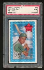 Rick Monday [AB 1704] #73 Baseball Cards 1971 Kellogg's Prices