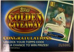 Yu Darvish Baseball Cards 2012 Topps Golden Giveaway Code Prices