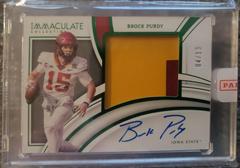 Brock Purdy [Patch Autograph Emerald] #99 Football Cards 2022 Panini Immaculate Collegiate Prices